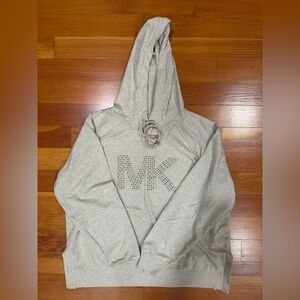 Michael Kors Heather Beige Hoodie with MK Logo, EUC, Sz XL